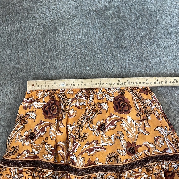 SPELL Etienne Skirt Size Medium Bohemian Dream Mini Tier Beautiful Floral Detail - Picture 4 of 13
